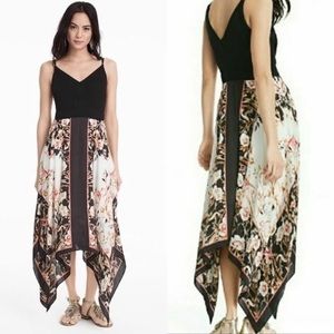 White House Black Market Sleeveless High Low Scarf Dress Women’s 6